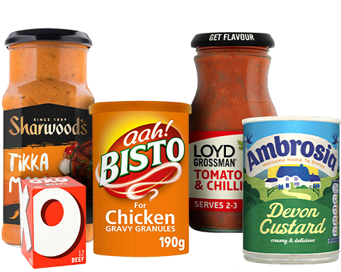 OXO, Sharwood's, Batchelors, Bisto, Homepride, Loyd Grossman, Ambrosia